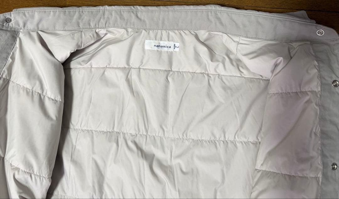 【新品】nanamica インサレーテッド シャツ ジャケット L ライトグレー