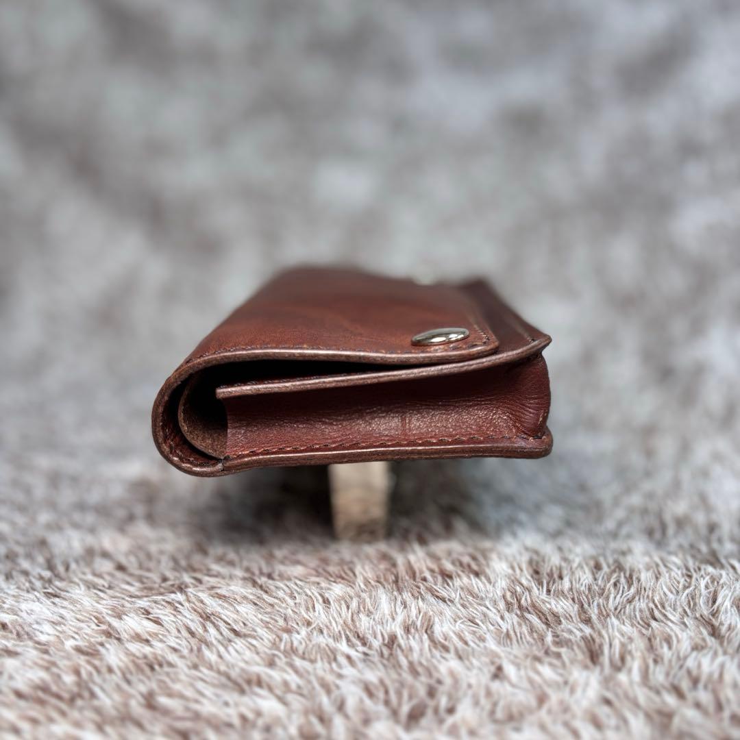 ◎大人の渋さ漂う.二つ折り.オイルヌメシャグポーチ◎
