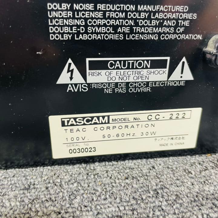 TASCAM CDレコーダー　カセットデッキ　CC-222