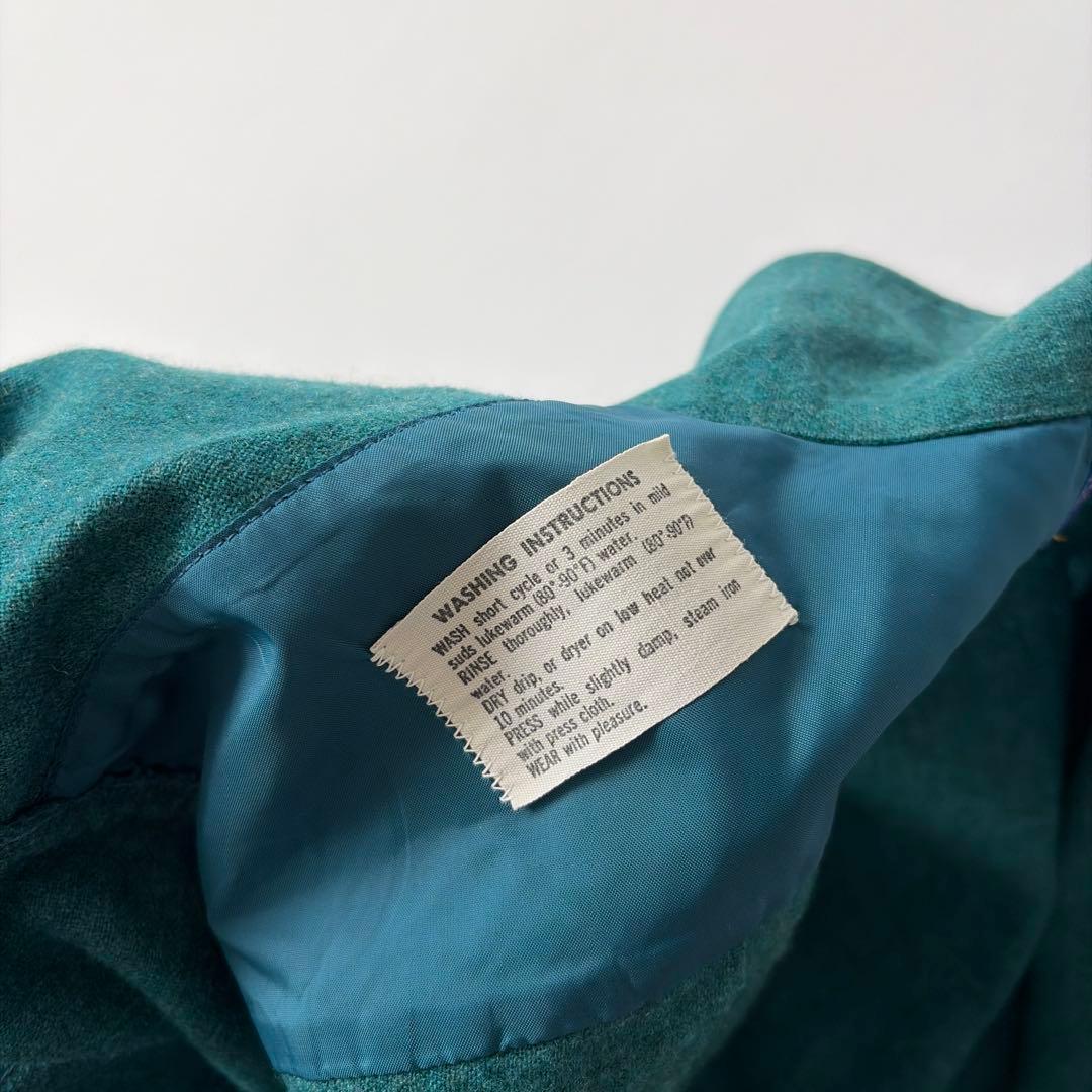 〜60s ペンドルトン オープンカラー ボードシャツ ウールシャツ 無地 単色