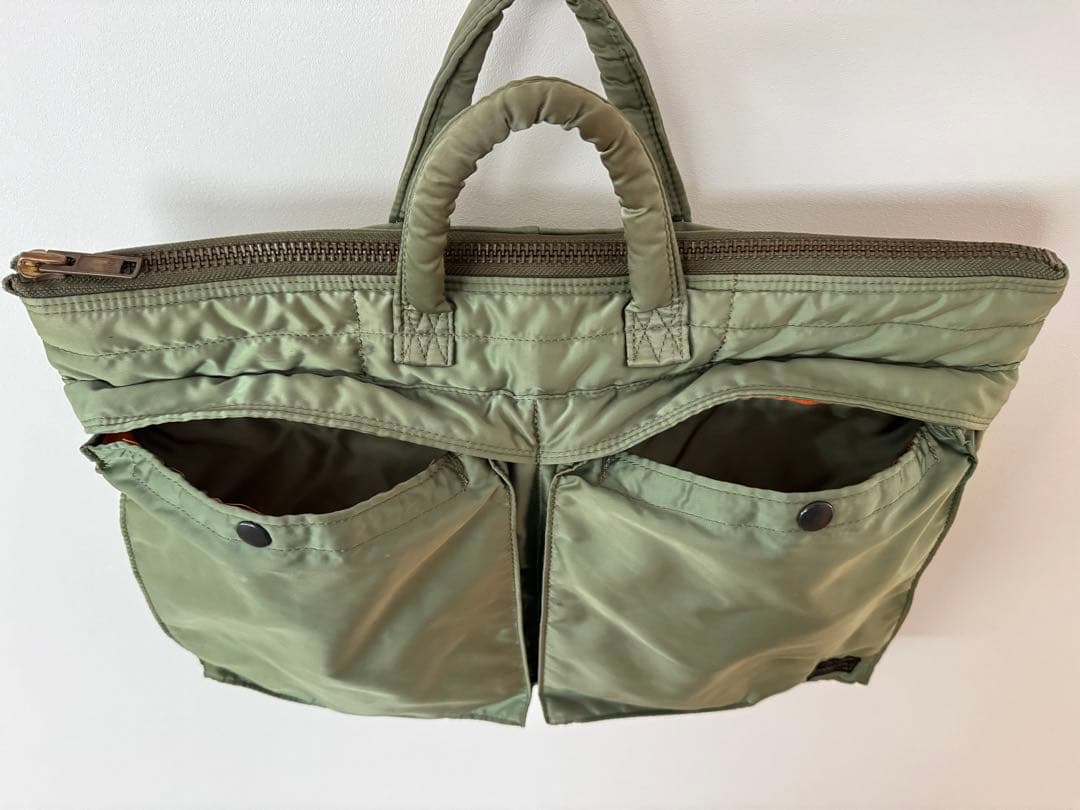 【希少】PORTER ポーター タンカー ブリーフケース セージグリーン バッグ