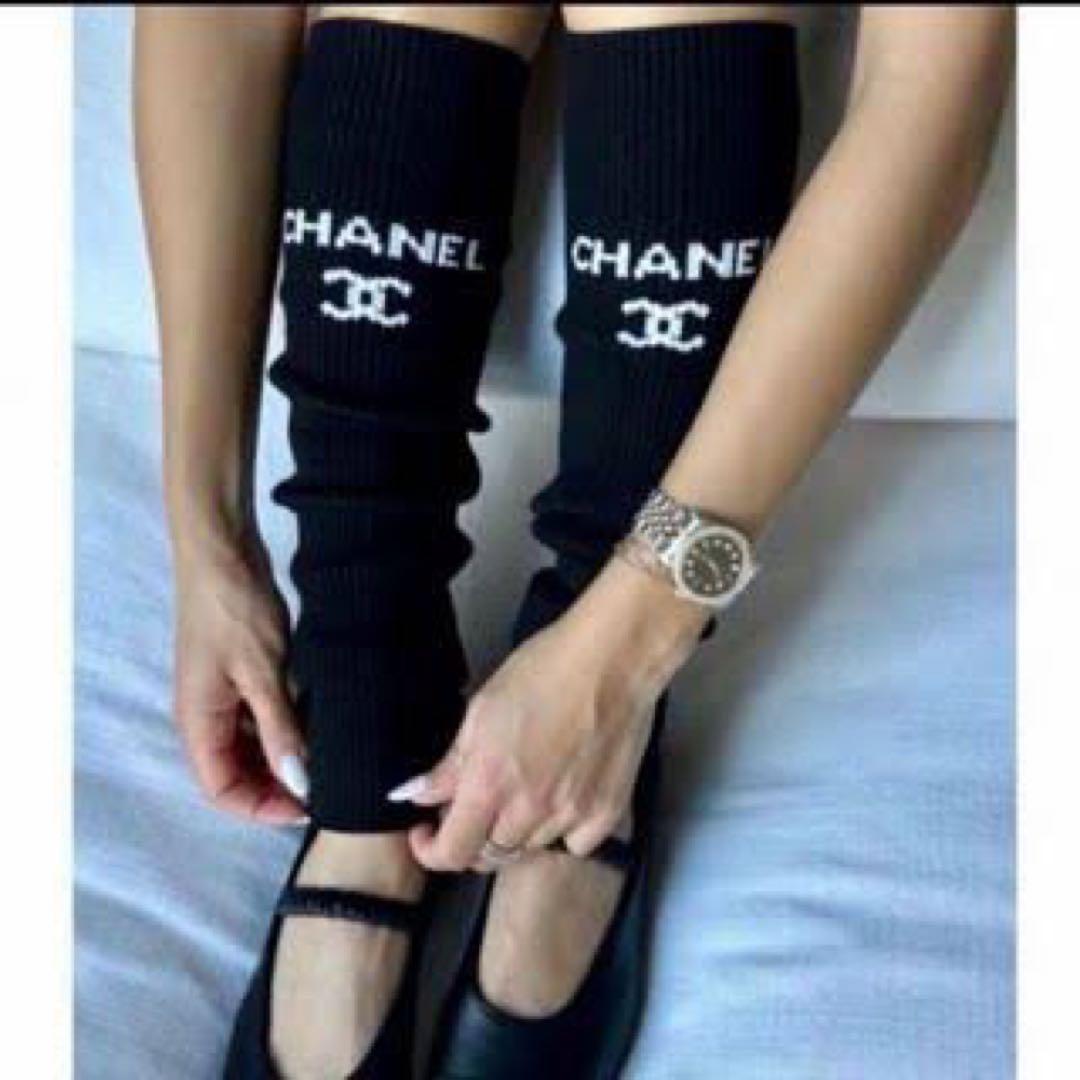 【新品未使用】CHANEL シャネル レッグウォーマー ゲートルソックス 黒