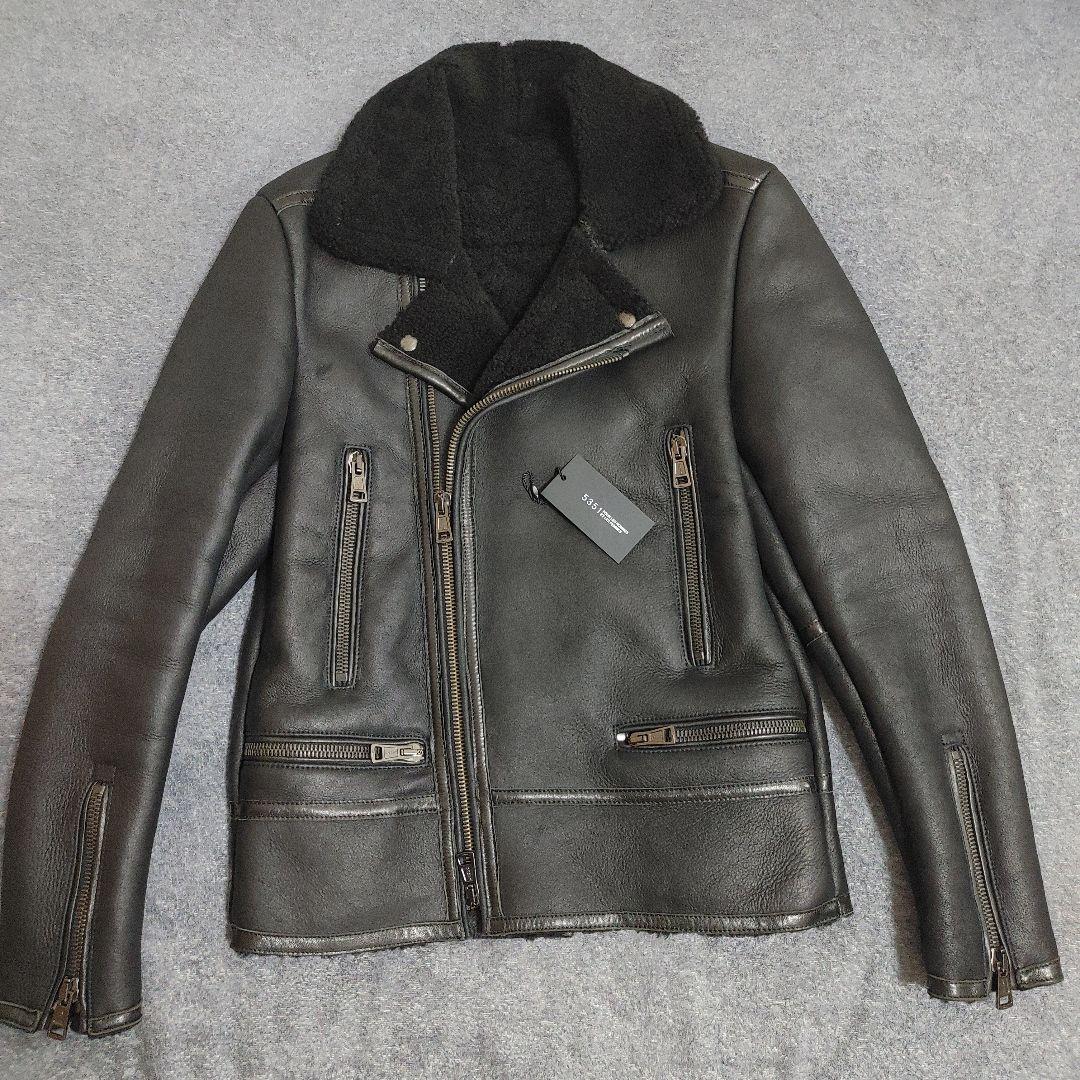 12日限定価格！5351プールオムディレクターズ羊革ムートンレザーライダース