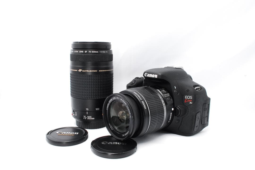 キヤノン Kiss X5☆入門機☆一眼レフカメラ☆Wレンズ☆付属品付きすぐ使える