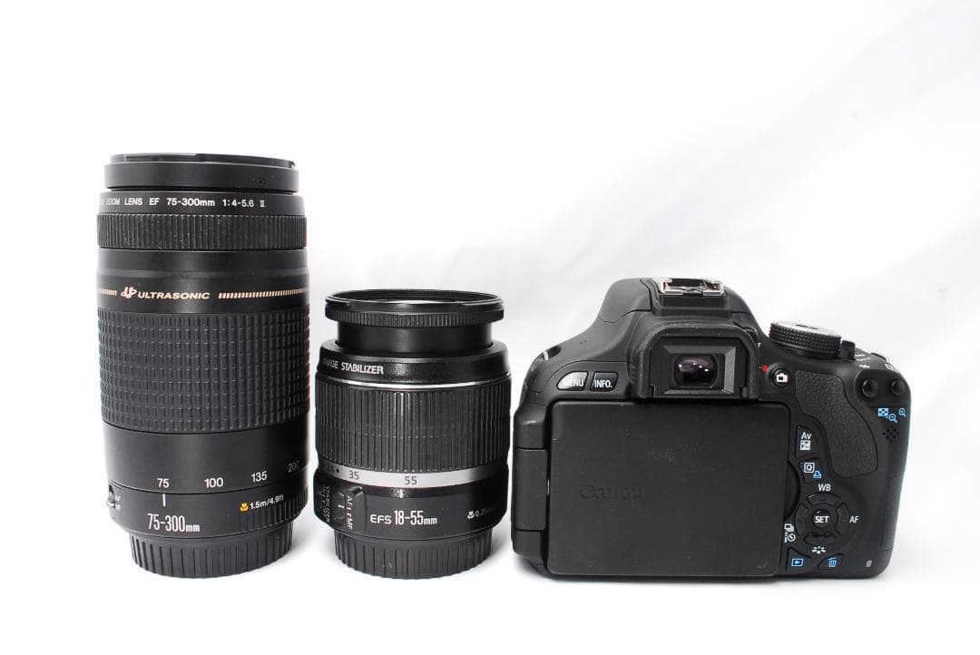 キヤノン Kiss X5☆入門機☆一眼レフカメラ☆Wレンズ☆付属品付きすぐ使える