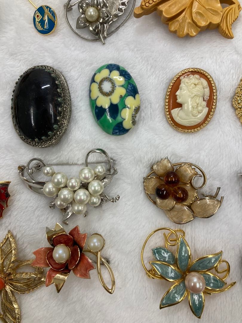 レディース　アクセサリー　プローチ　真珠　宝石　プローチ59点まとめ売り