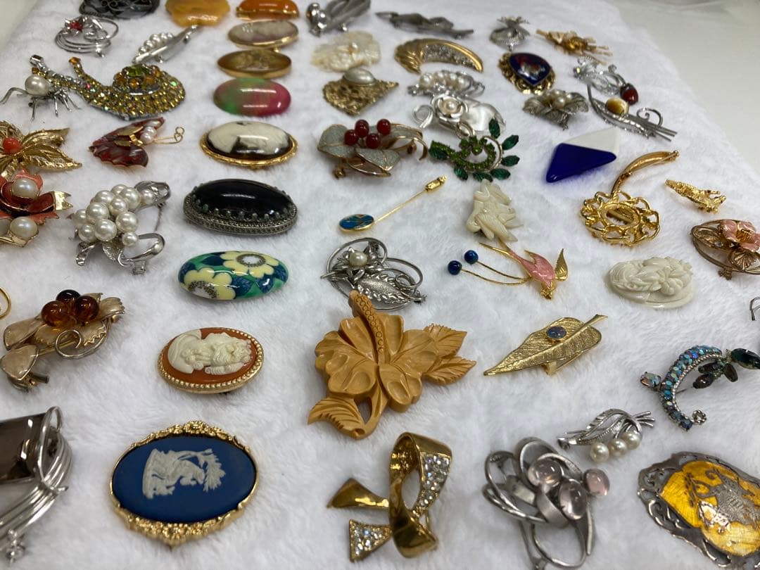 レディース　アクセサリー　プローチ　真珠　宝石　プローチ59点まとめ売り