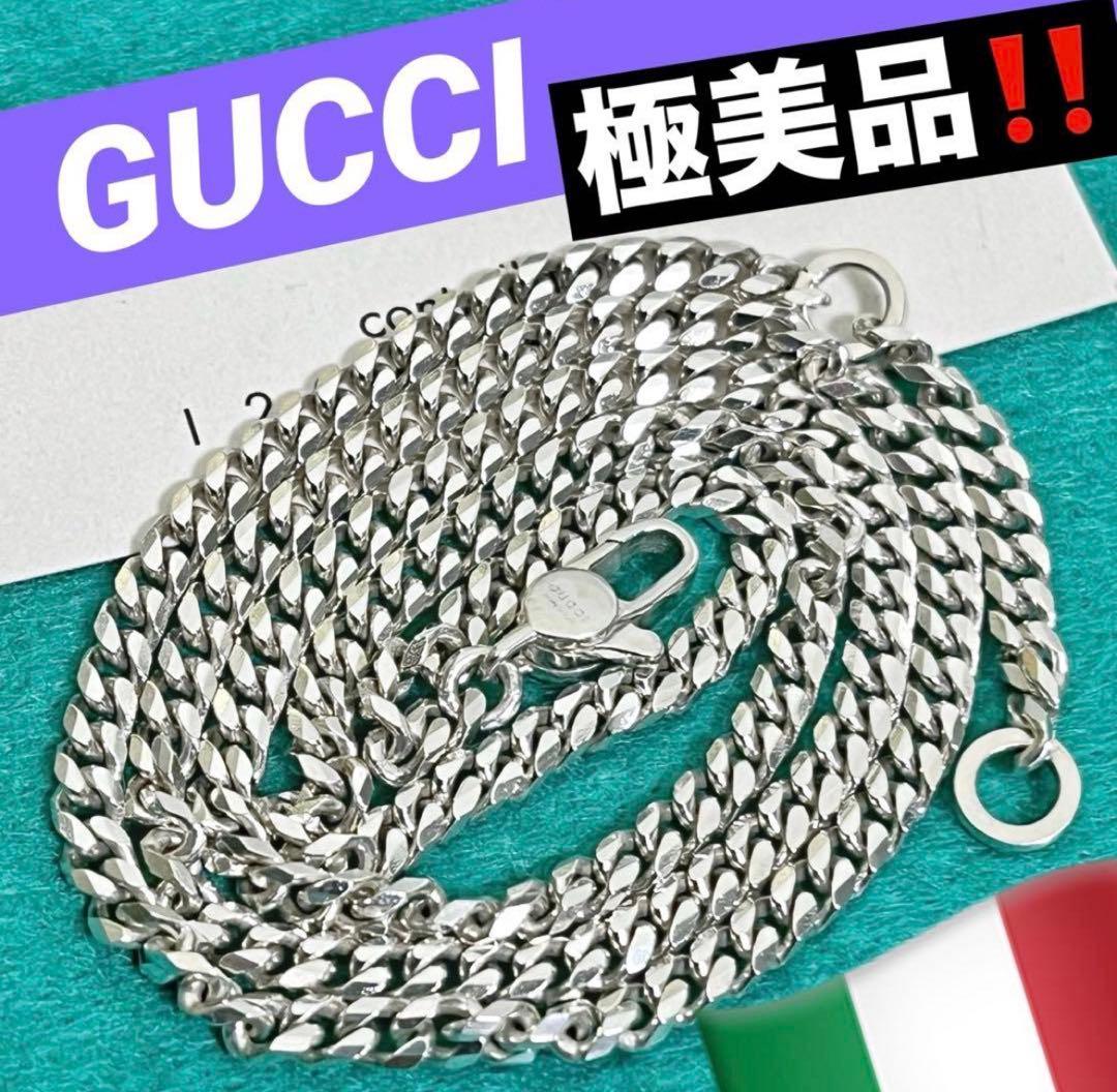極美品‼️GUCCI 3ミリ　中太喜平チェーンネックレス
