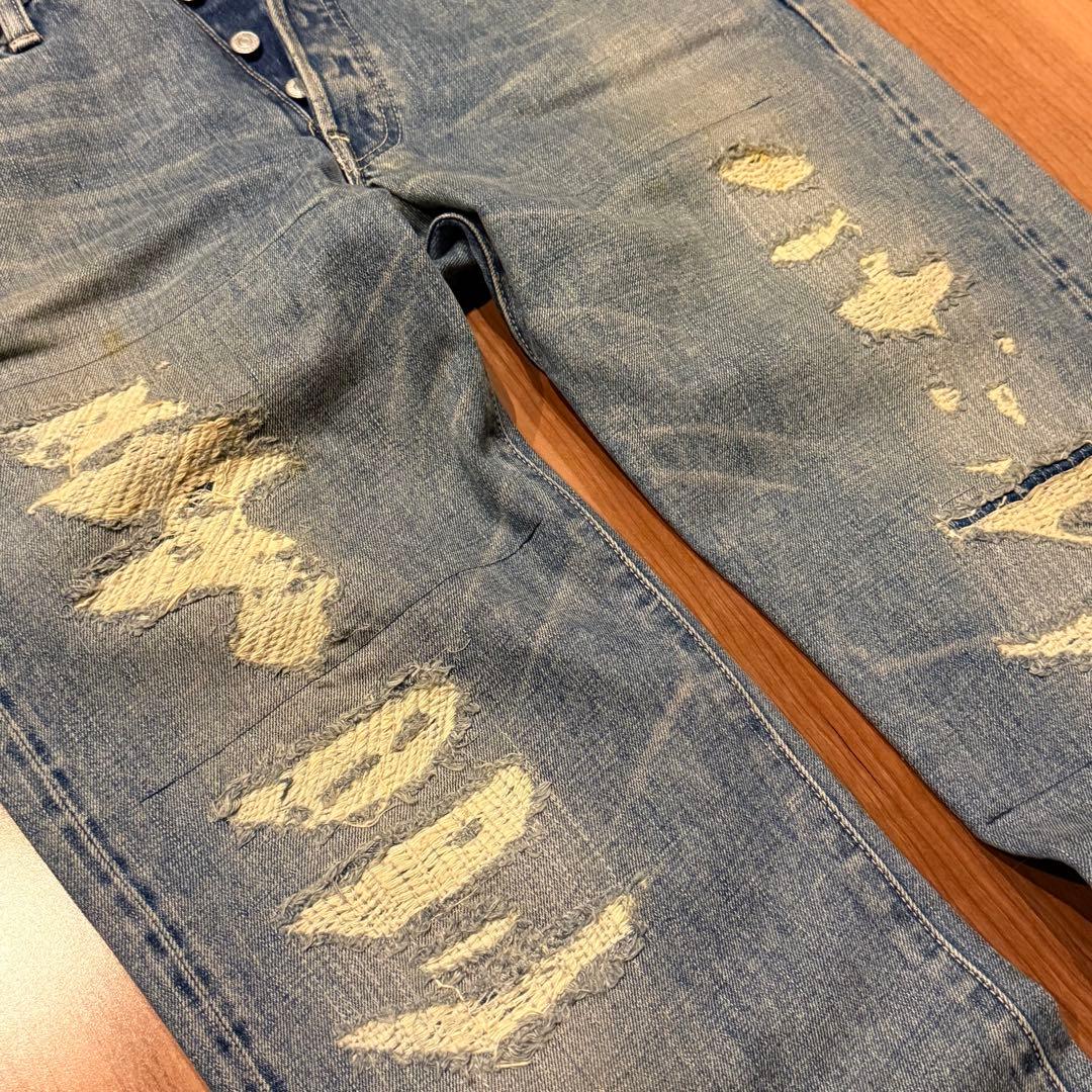 BOROデザインLEVI‘S 501XX 1966 W34鬼ヒゲ！ハチノス