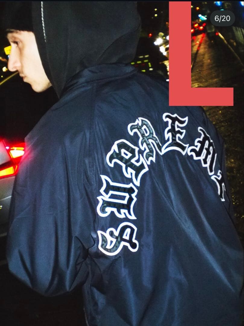 新品　supreme Old English コーチジャケット