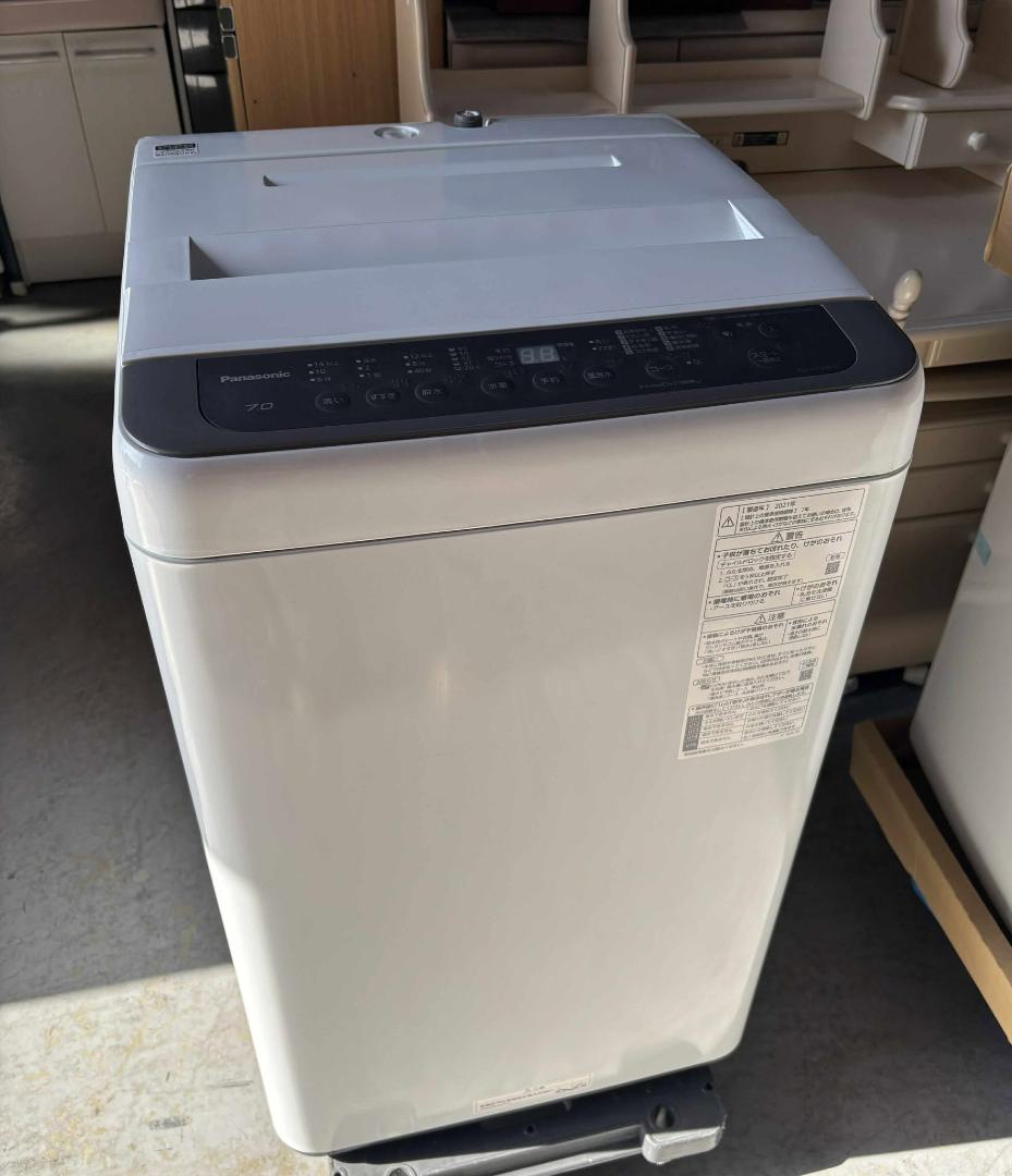PANASONIC 洗濯機7.0kg 2021年製分解クリーニングUsed/美品