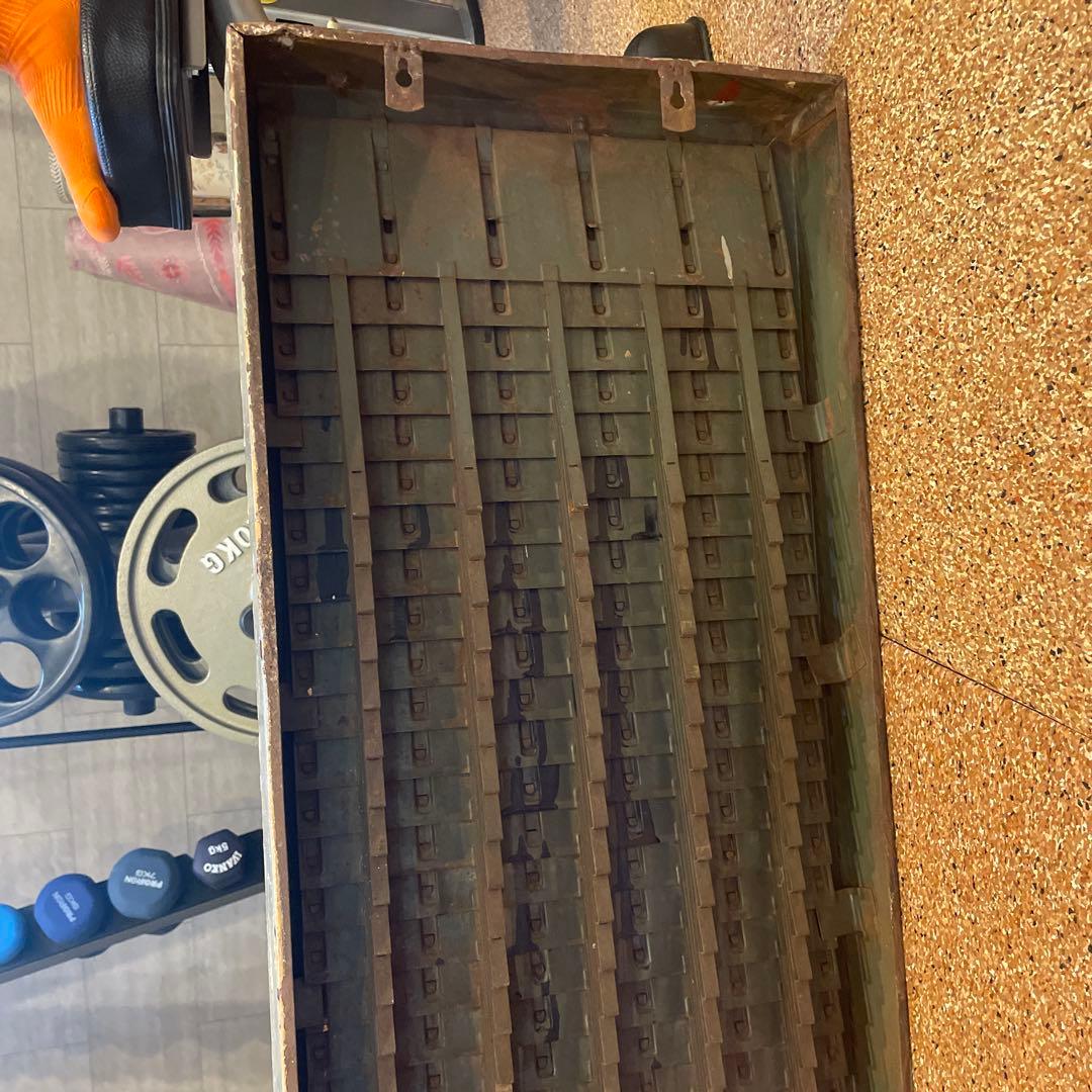 アンティーク　アイアン　ナンバー　美品　鉄　古道具　カード入れ　コーヒーチケット