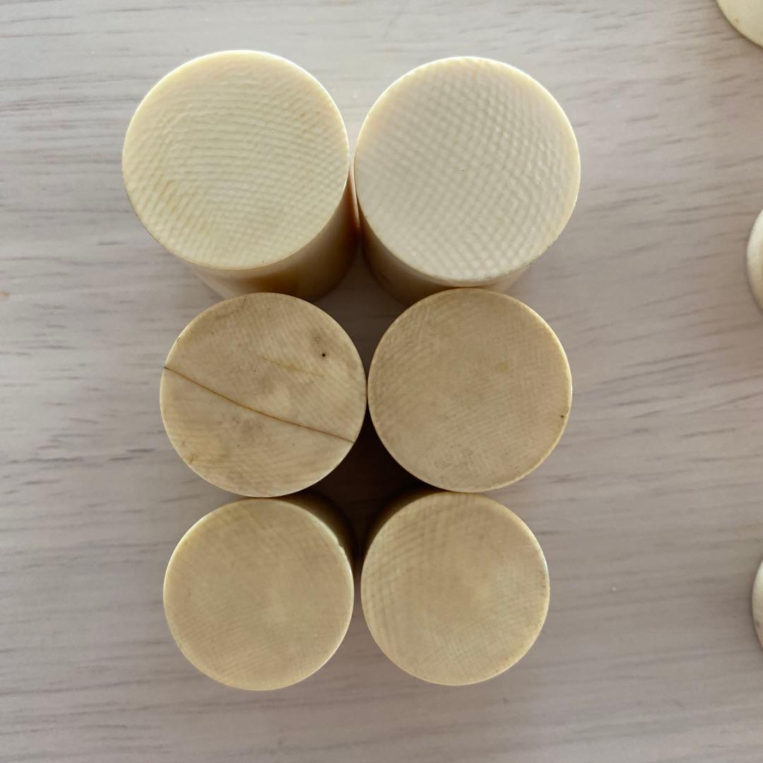 掛け軸用　軸先　6対セット 計12個 331g 根付け材