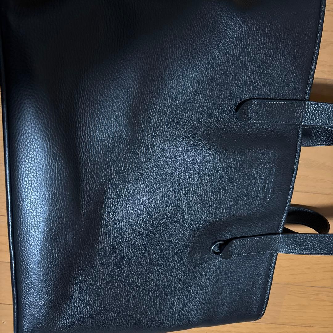 コーチ　coach ブラックレザートートバッグ