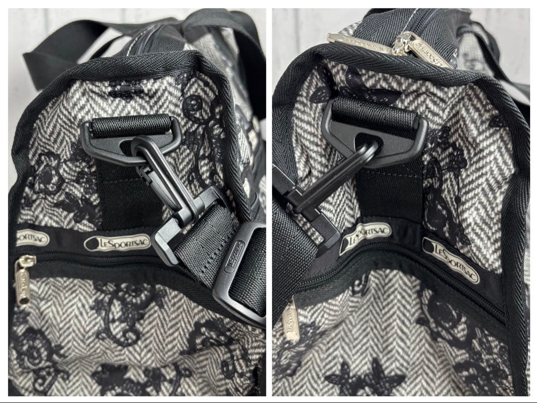 未使用級美品◆レスポートサック ヘリンボーン レース調花柄 ボストン 2way