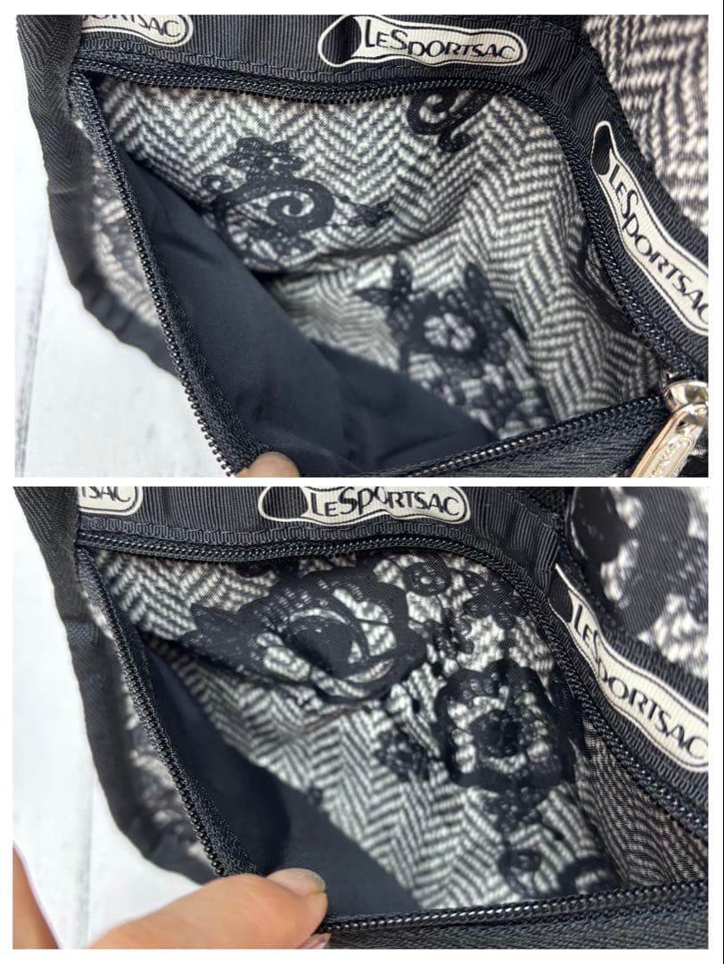 未使用級美品◆レスポートサック ヘリンボーン レース調花柄 ボストン 2way