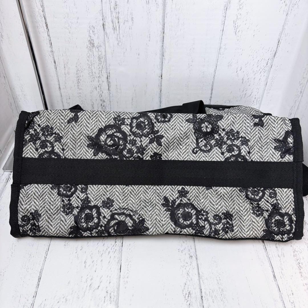 未使用級美品◆レスポートサック ヘリンボーン レース調花柄 ボストン 2way