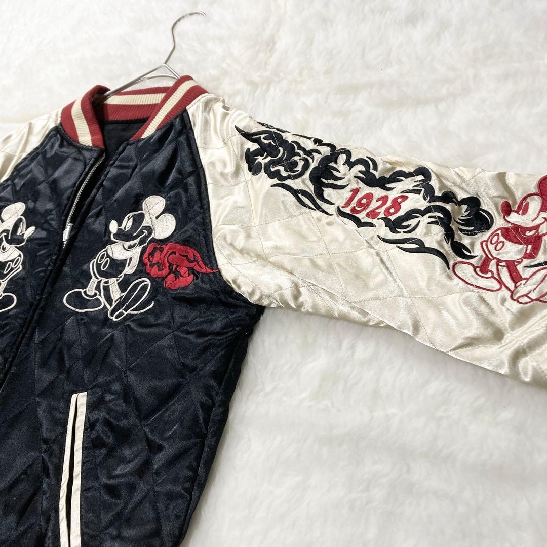 【良品✨】Disney ミッキー スカジャン Mサイズ　リバーシブル　ディズニー