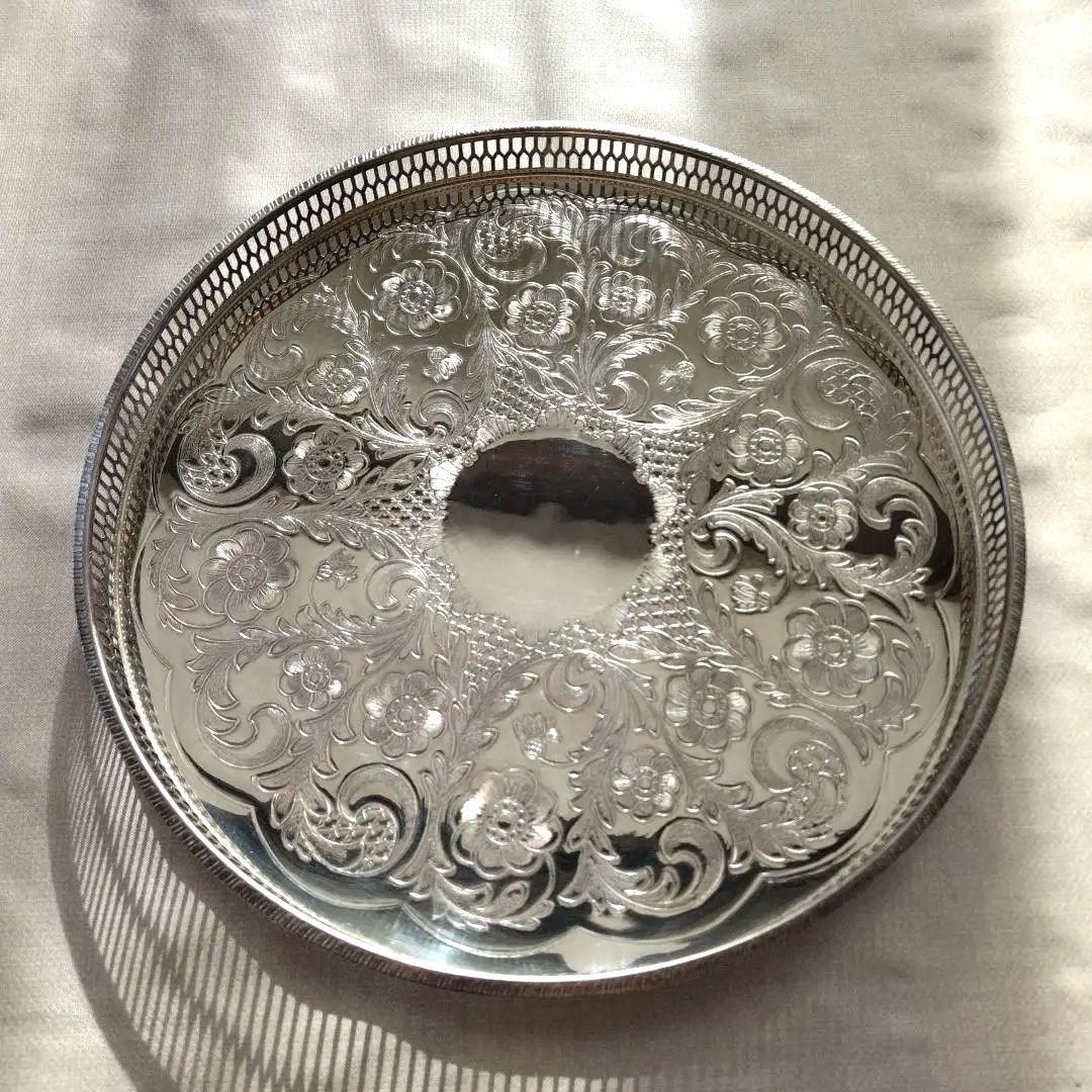 英イギリス アンティーク ビンテージ 純銀PSILVER PLATE トレー