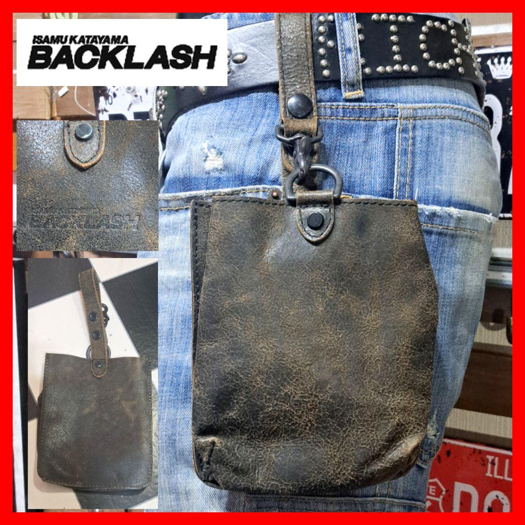 ISAMUKATAYAMA BACKLASH レザー　ウエストポーチ　ブラウン