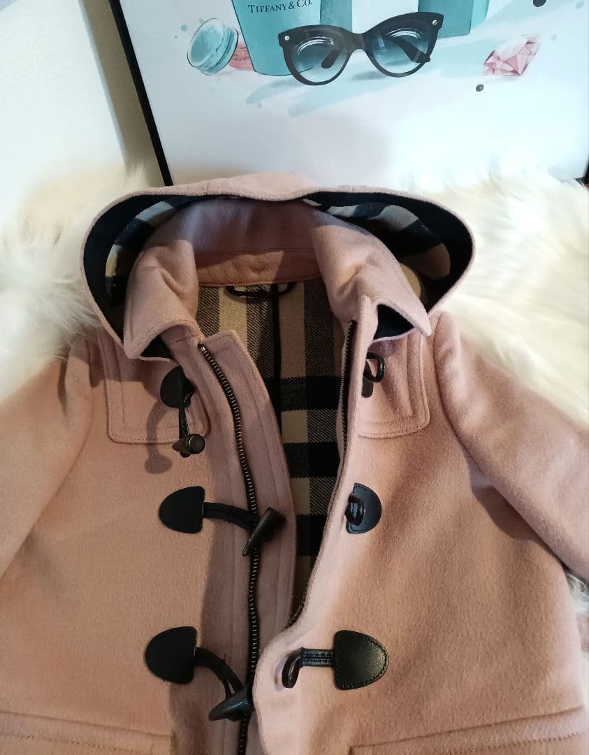 バーバリー ダッフルコート キッズ ピンク 100cm~ 4year