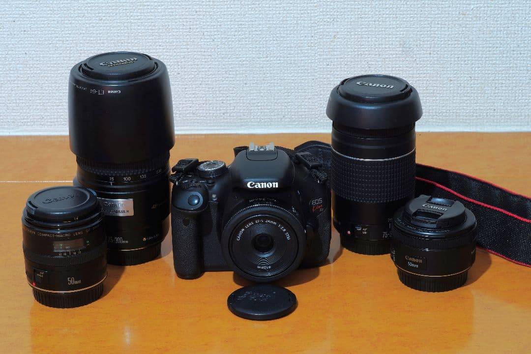 Canon kiss x5 と、それに対応するレンズ数本