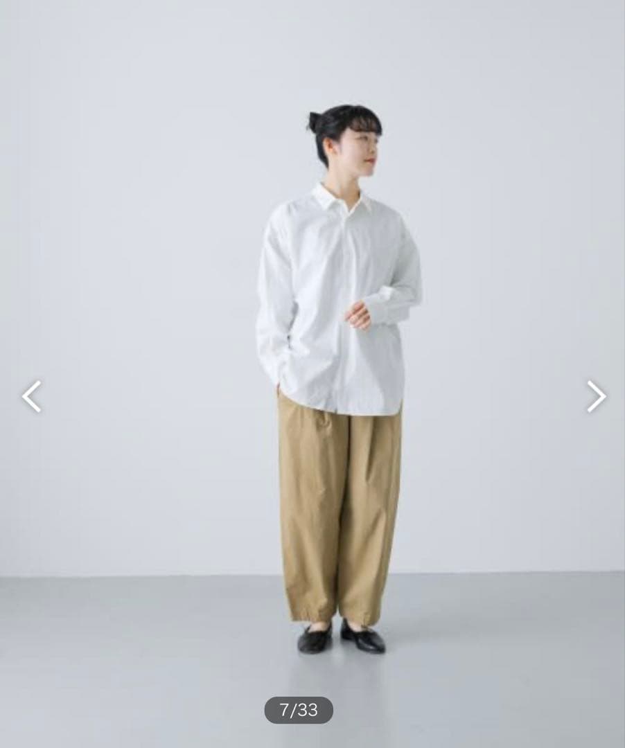 “かぐれ”コットンレギュラーシャツ・オフホワイト・未使用品