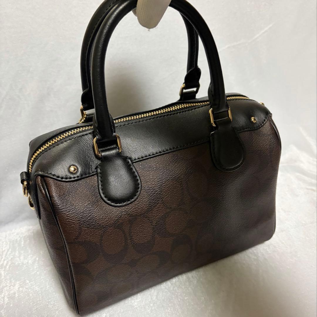 【未使用品】COACH コーチ 2way ミニボストンバック ショルダーバッグ