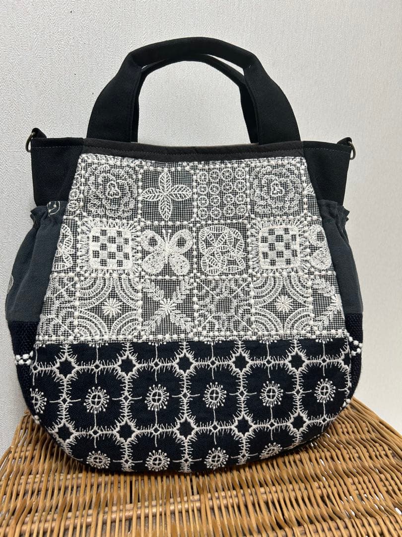 ミナペルホネン＊ギャザポケバッグ✂️ハンドメイド