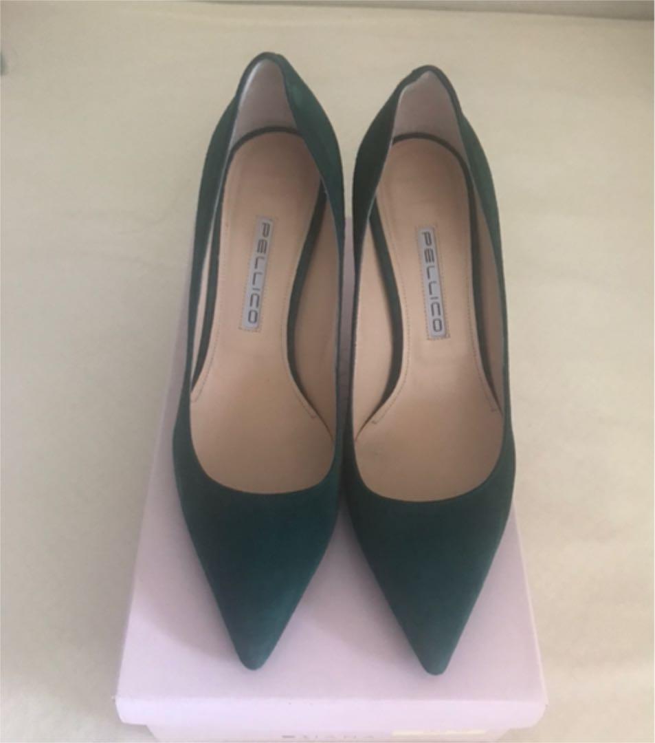 はるだ　美品 ペリーコ グリーン パンプス CORA