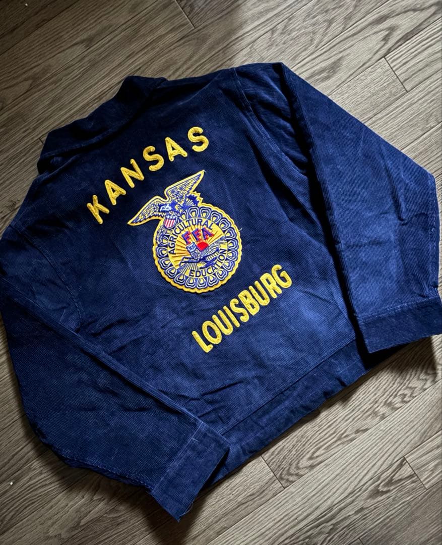 ★美品【希少BIGサイズ】90s ~濃紺　FFA ジャケット lot100-40