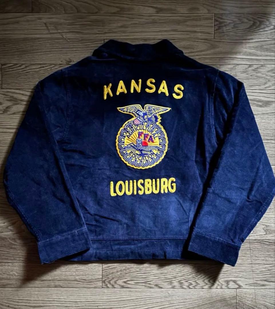 ★美品【希少BIGサイズ】90s ~濃紺　FFA ジャケット lot100-40