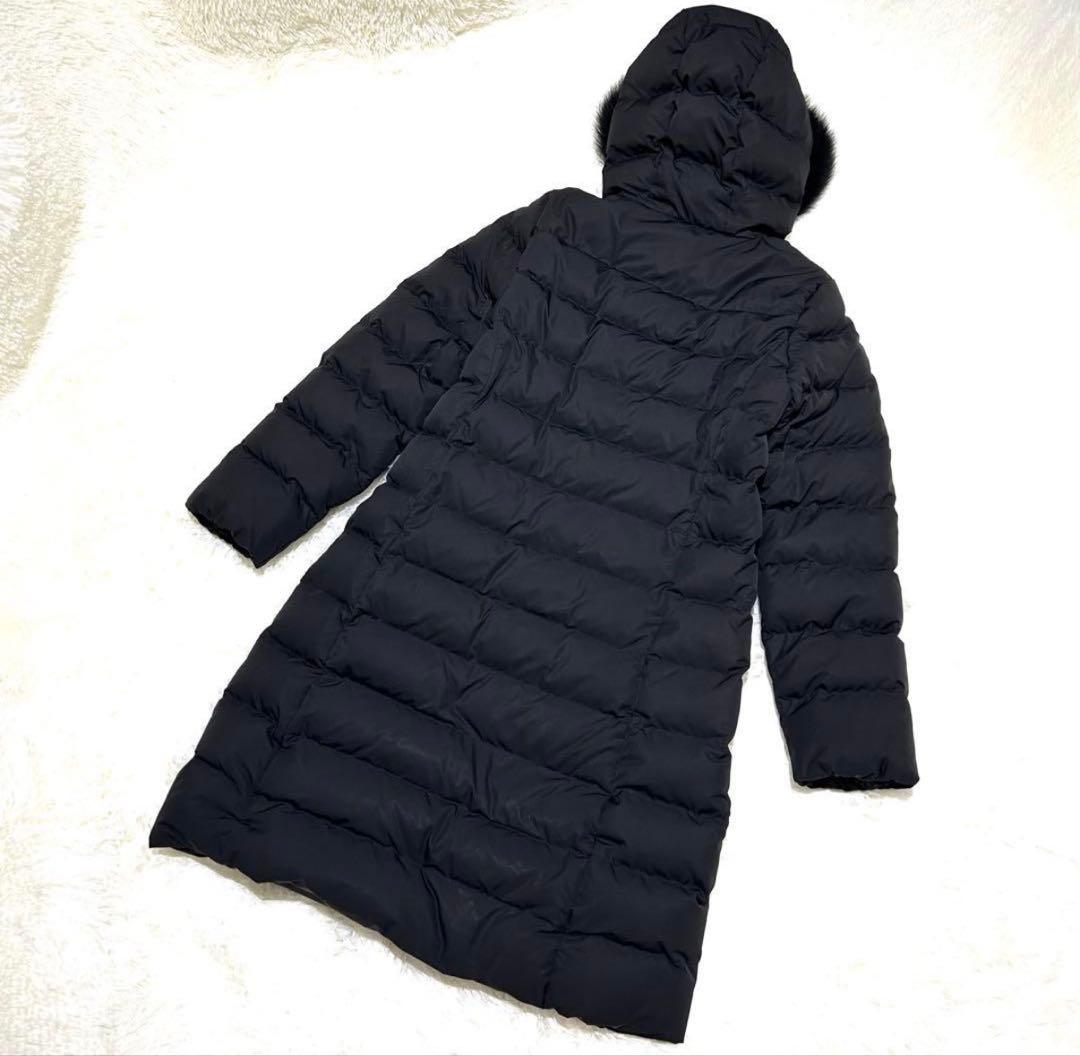 極美品✨ユナイテッドアローズ ダウンコート フォックスファー Aライン 黒