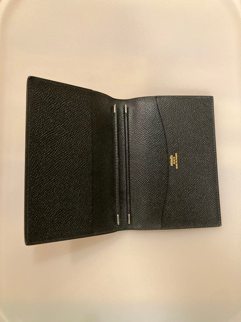エルメス HERMES アジャンダ　手帳　カバー　ブラック　GM