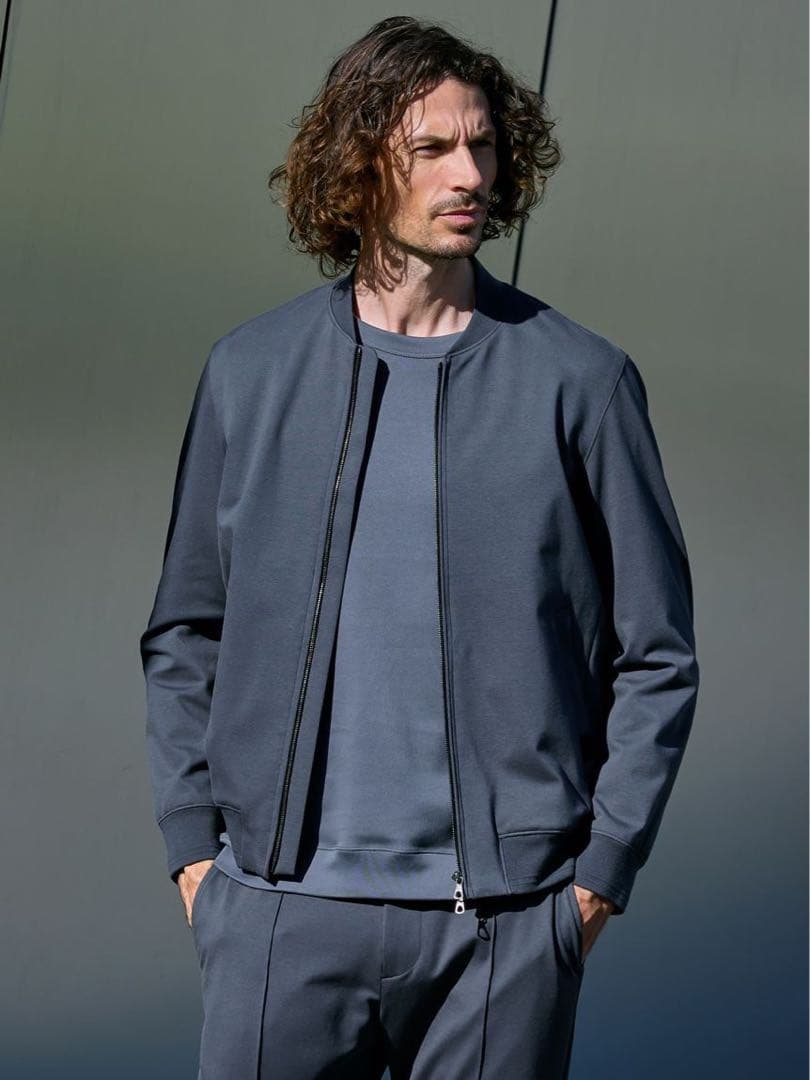 【美品】AOURE MA-1とリブスラックスセットアップ グレー Mサイズ