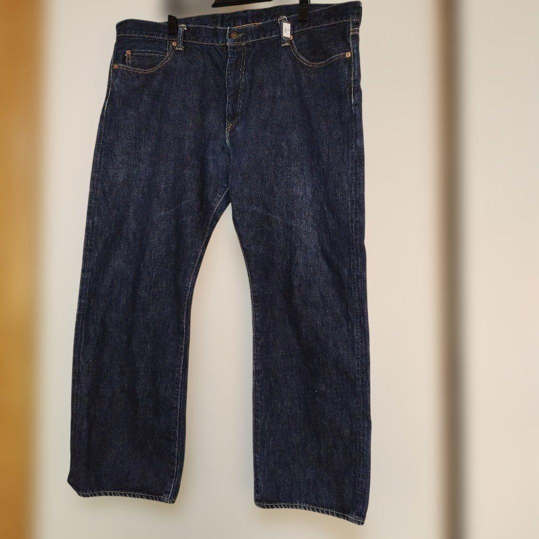 No.7　桃太郎ジーンズ　W42　ダークブルー ストレートデニム 　※裾上げ済み