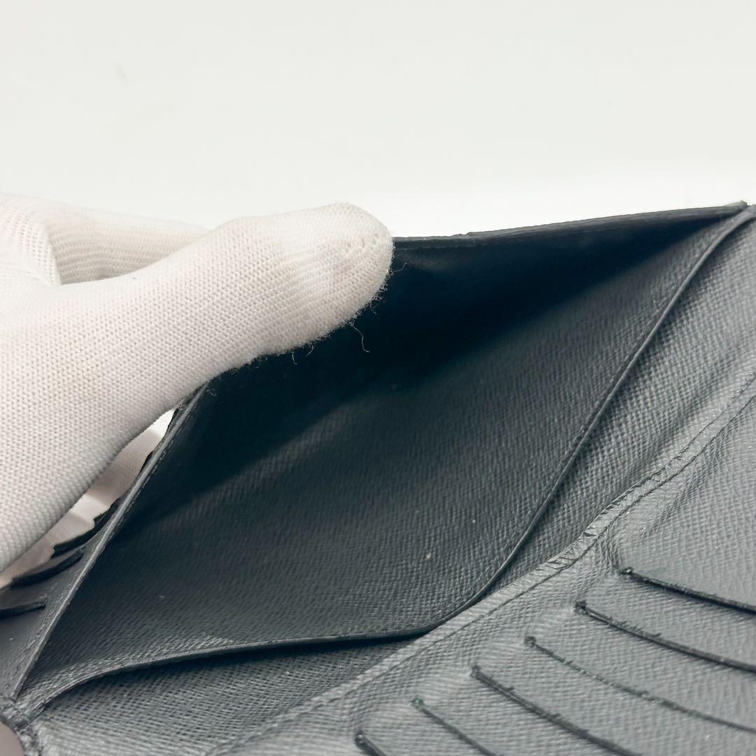 ルイヴィトン ポルトフォイユ ブラザ タイガ 二つ折り 長財布 レザー ブラック