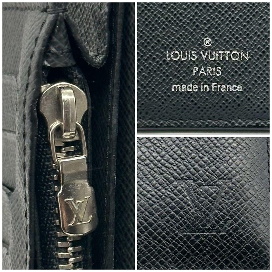 ルイヴィトン ポルトフォイユ ブラザ タイガ 二つ折り 長財布 レザー ブラック