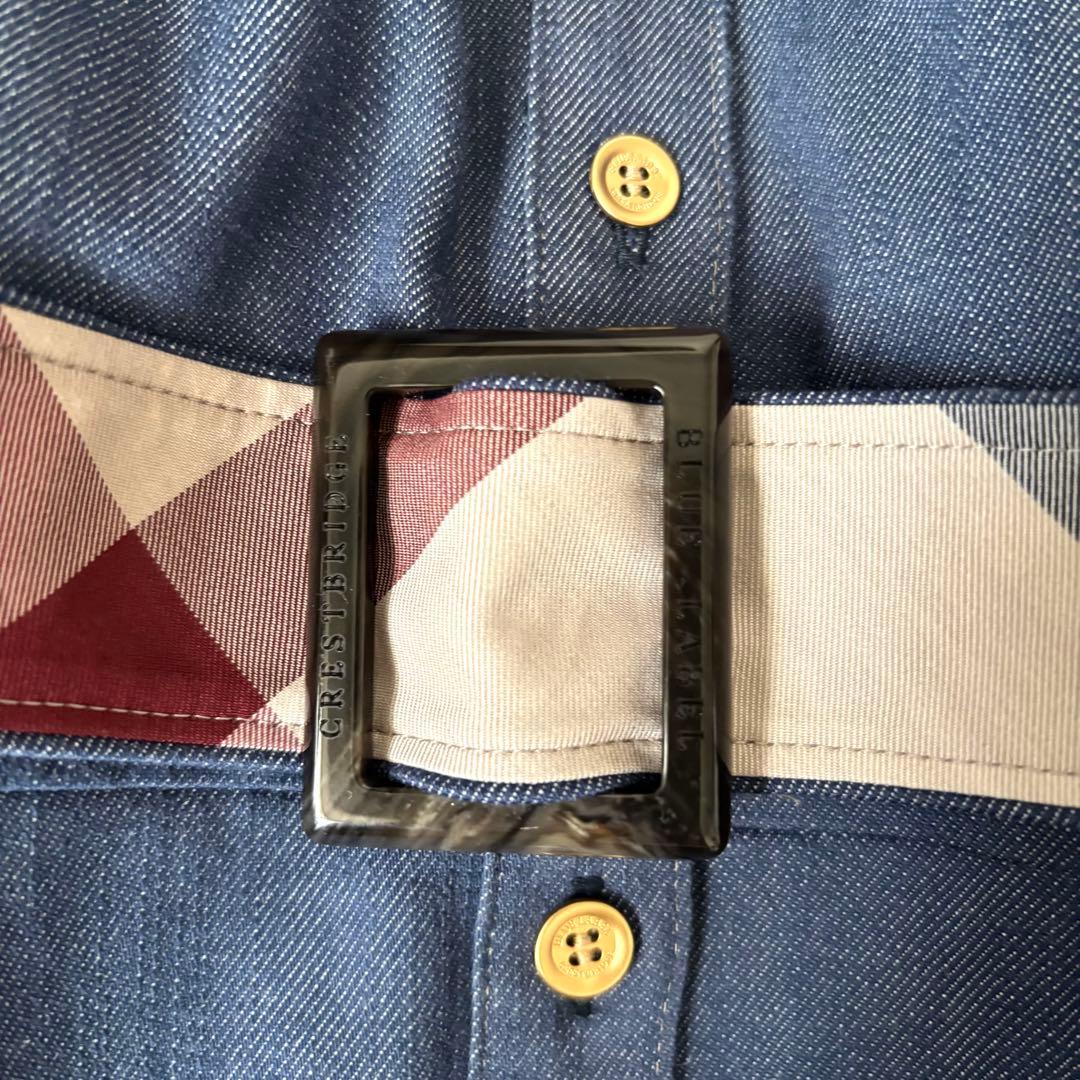 【極美品✨】ブルーレーベルクレストブリッジ　シャツワンピース　ベルト　チェック