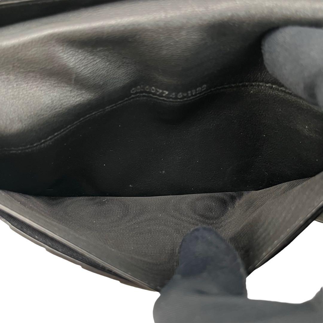 希少✨サンローラン 長財布 クロコ型押し YSL カサンドラ ブラック 黒