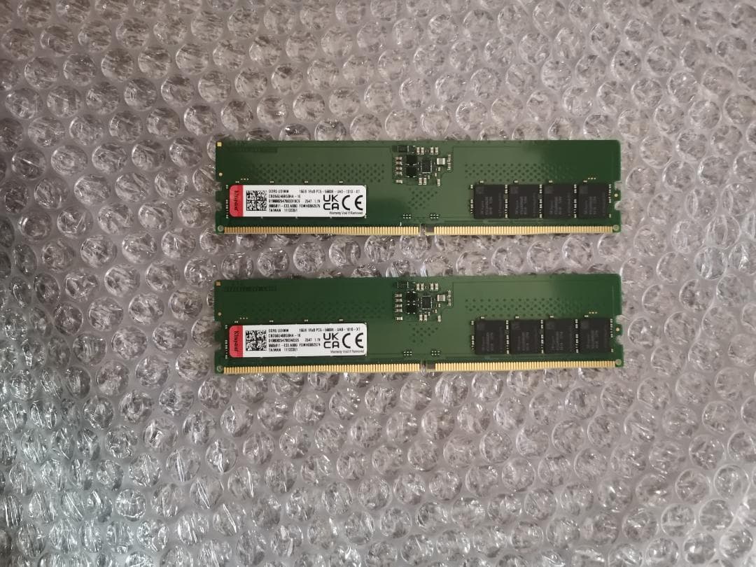 Kingston DDR5 16GB×2枚 合計32GB　PC5-5600