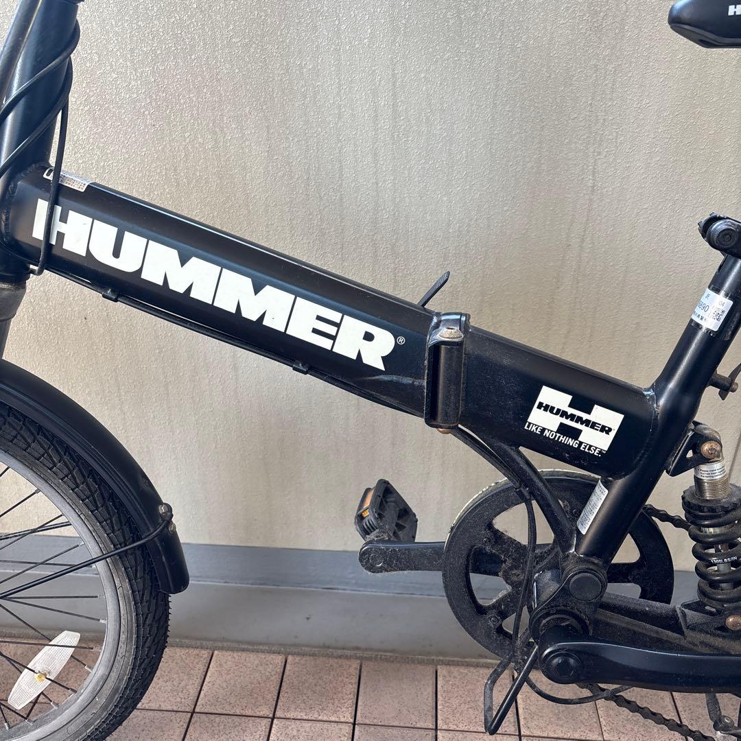 【限界突破割引　直接引取専用】HUMMER 20インチ折りたたみ自転車 ブラック