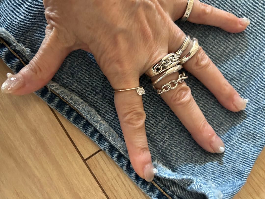 SOLAMONAT♡ルーズストレートイージーデニムパンツ ダメージデニム