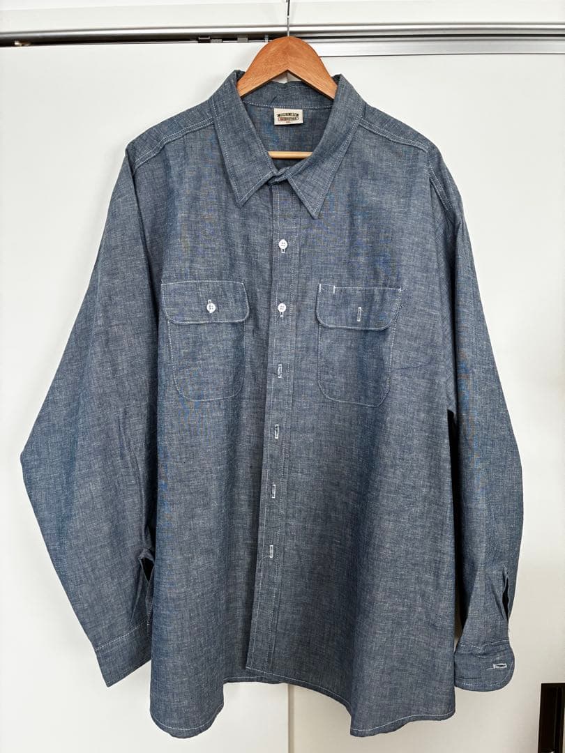 ビンテージ USA製 3XL FIVE BROTHER シャンブレーシャツ