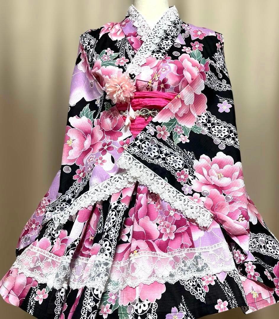 AD⑧浴衣　地雷系　量産型　ドレス　姫ギャル