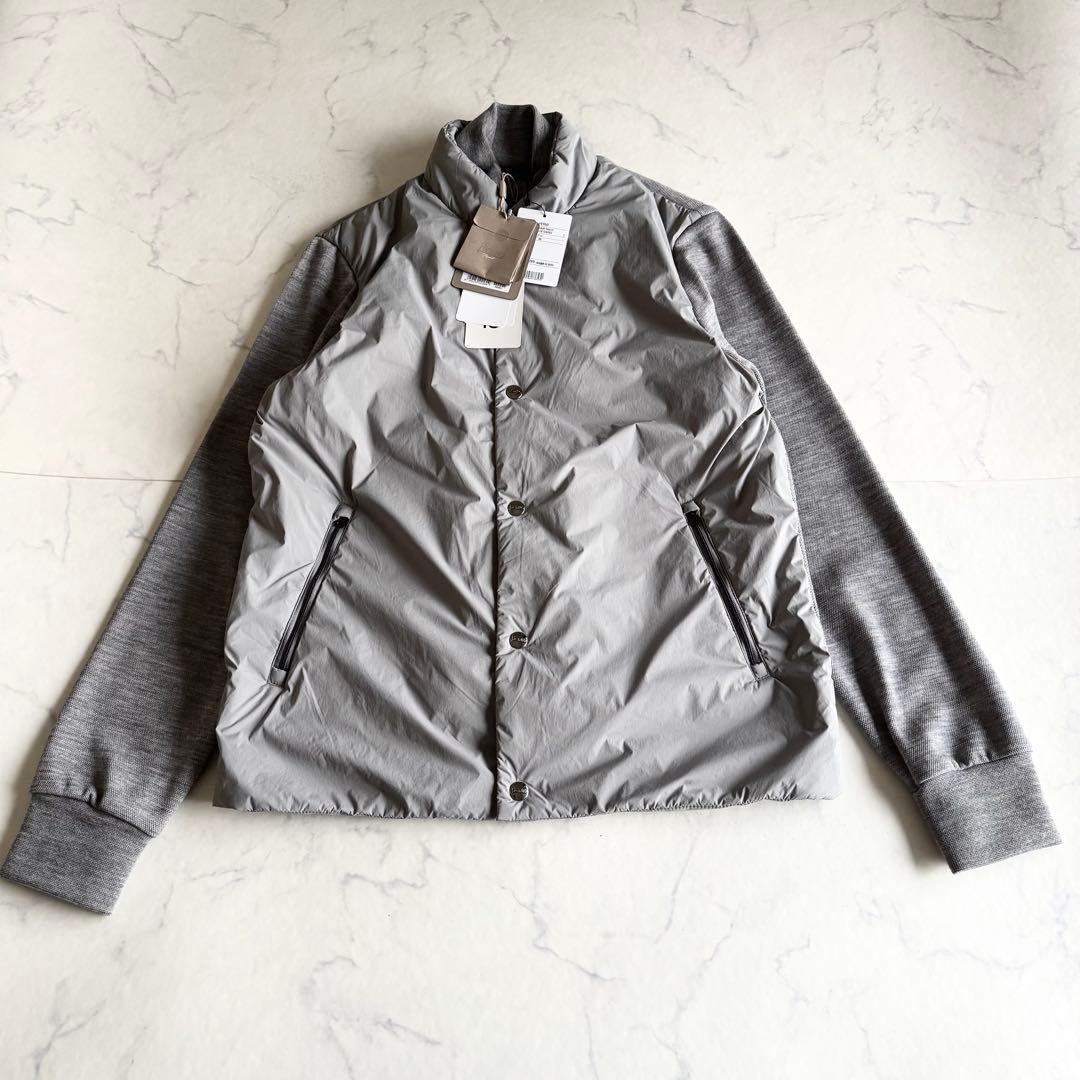 新品未使用タグ付き 2024AW ヘルノ 中綿ドッキングレイヤードブルゾン 46