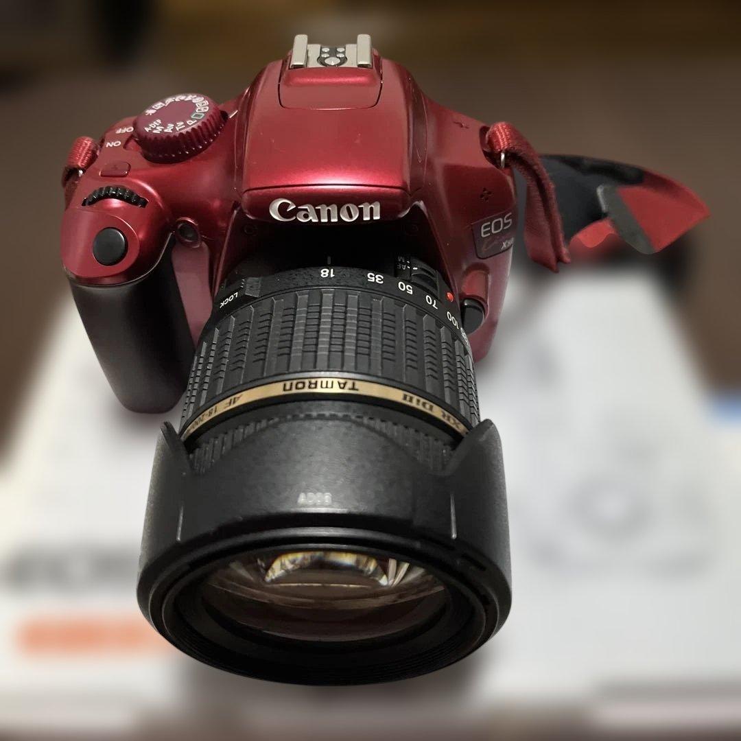 Canon一眼レフ EOS X50 レッド 【レンズ2本付き】