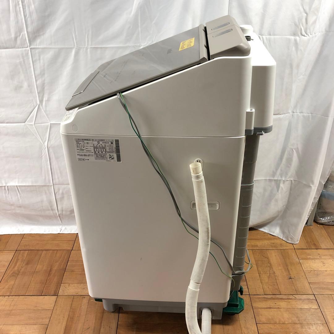 【美品】HITACHI　全自動電気洗濯乾燥機　BW-DX100HBK　23年　D