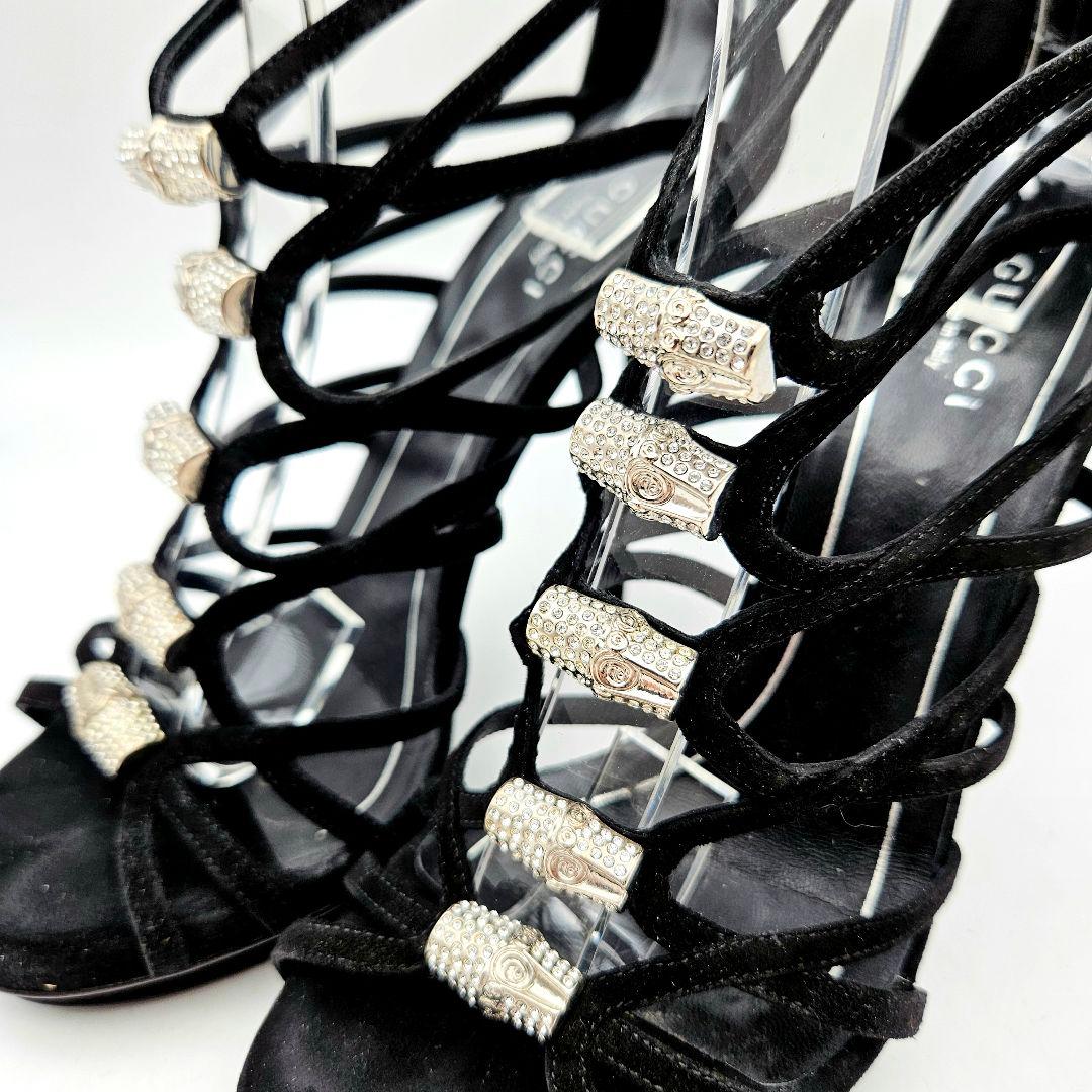 GUCCI ビジュー　ストラップ サンダル 〈721〉