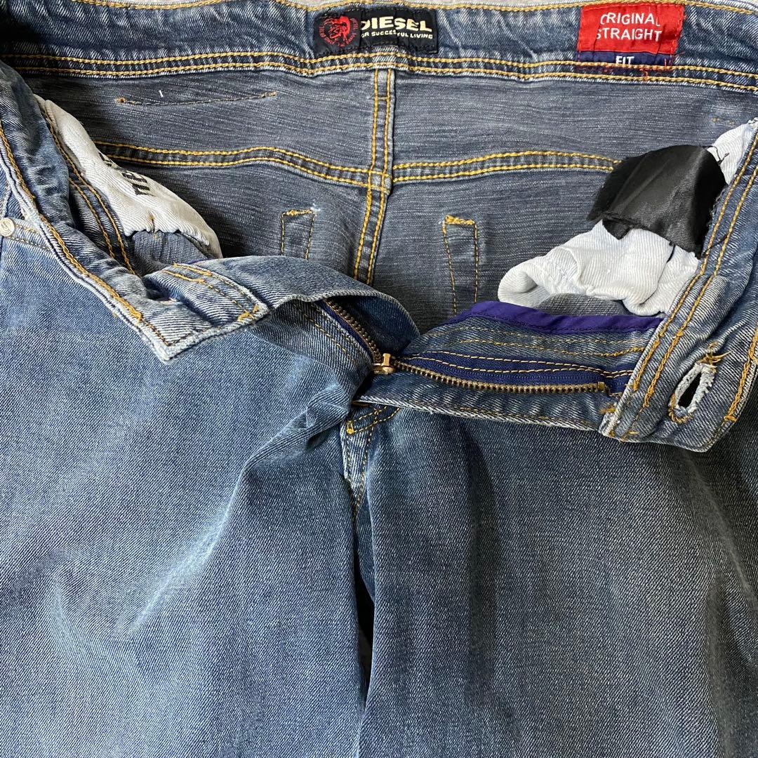 て*ら様 DIESEL ディーゼル ストレートデニム ジーンズW32総丈98cm